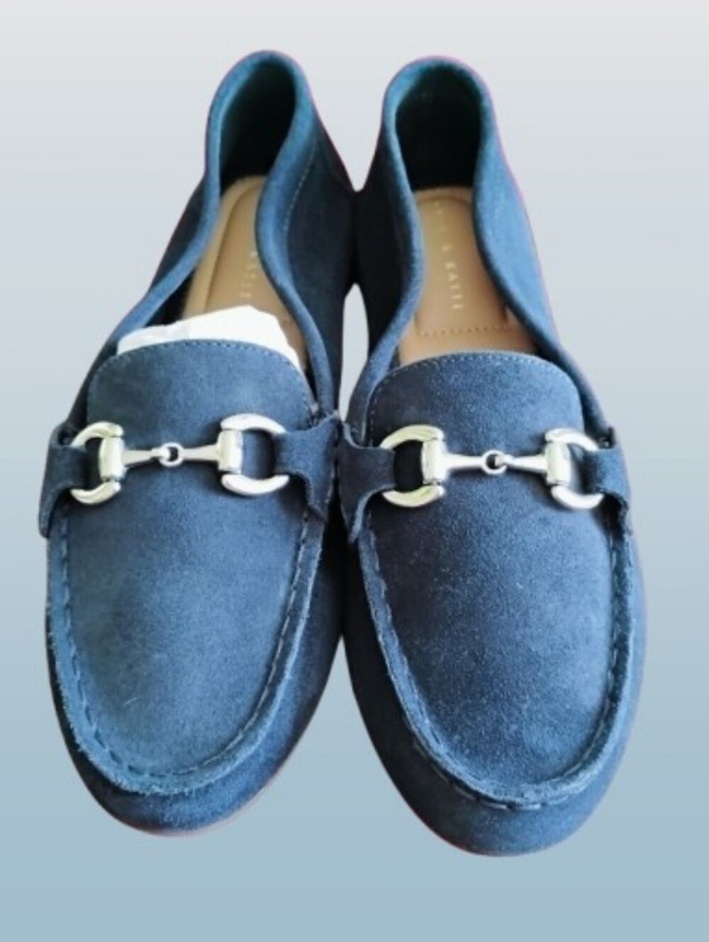 NWT Kelly & Katie Navy Loafers 9.5M  (Kai) - Suede Horsebit w/SHW